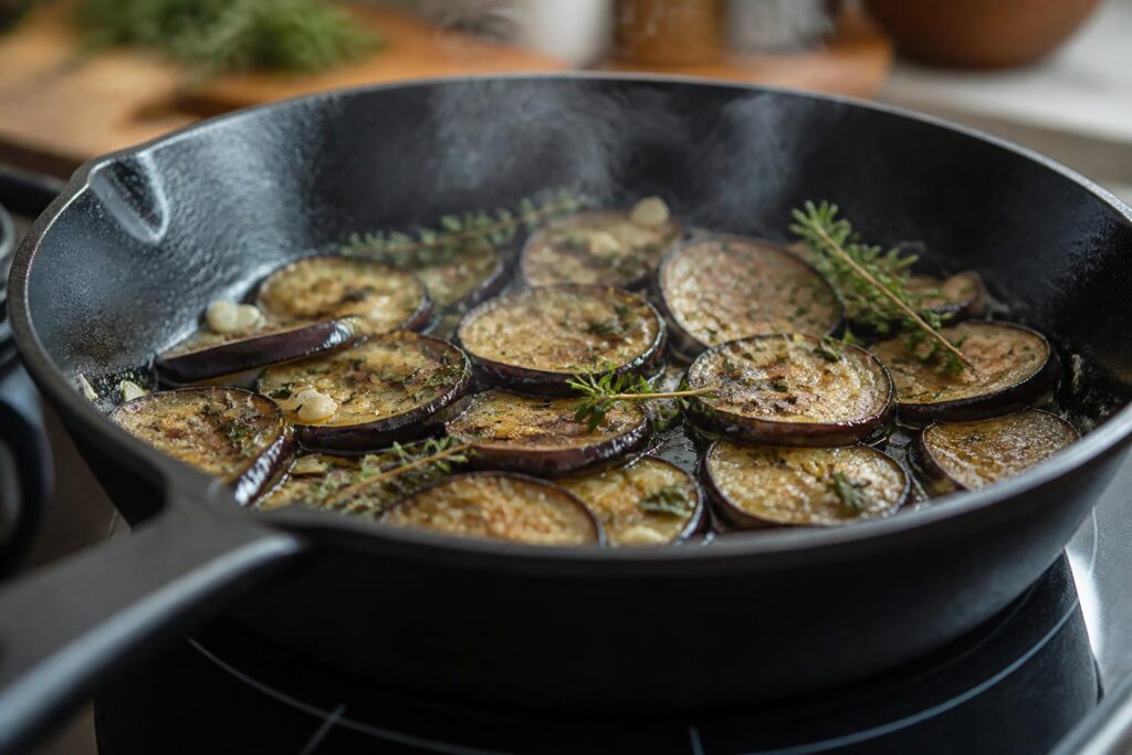 découvrez comment préparer une aubergine savoureuse à la poêle grâce à une astuce simple et rapide pour une cuisson parfaite à chaque fois.