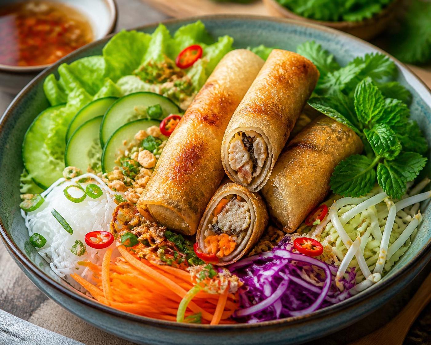 découvrez nos astuces simples pour préparer une salade de nems fraîche et croquante, idéale pour une entrée pleine de saveurs et de légèreté.