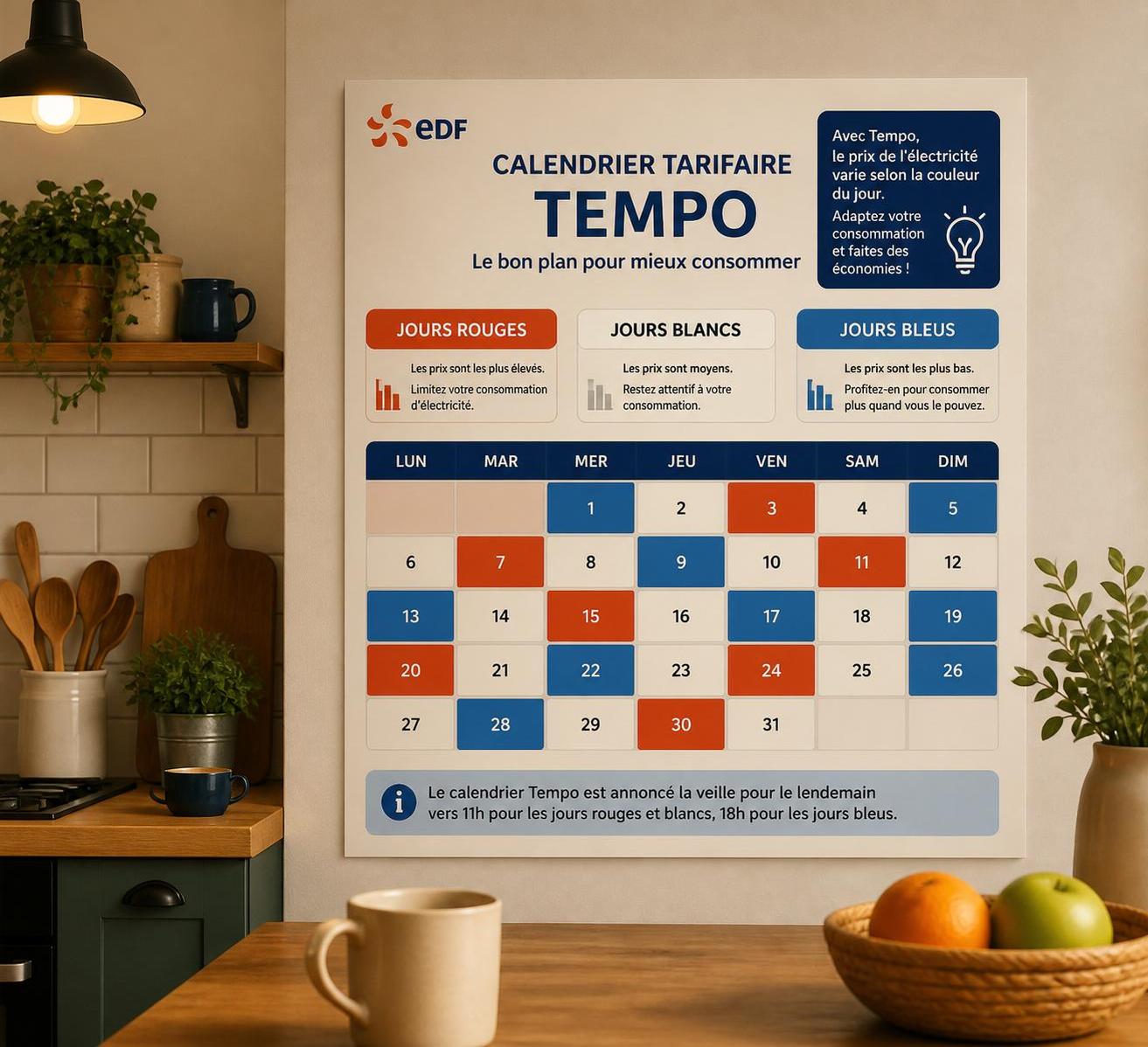 découvrez comment adapter votre consommation d'électricité avec le tarif tempo edf pour réduire efficacement votre facture d'énergie tout en respectant les périodes bleues, blanches et rouges.