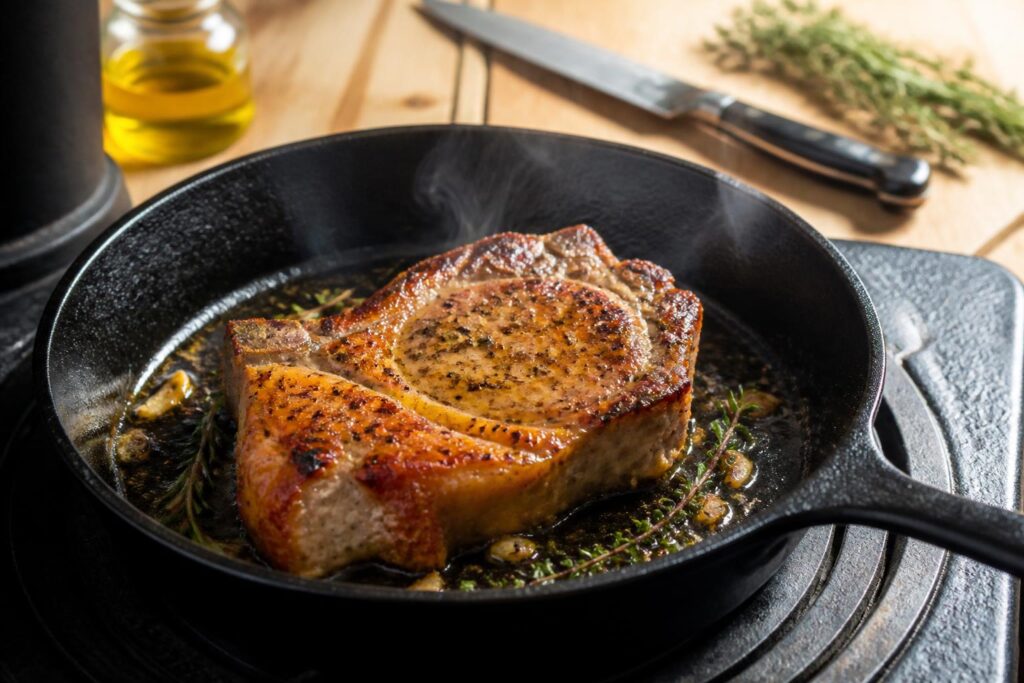 découvrez nos astuces simples pour réussir la cuisson de la côte de porc à la poêle, et obtenir une viande tendre et savoureuse à chaque fois.