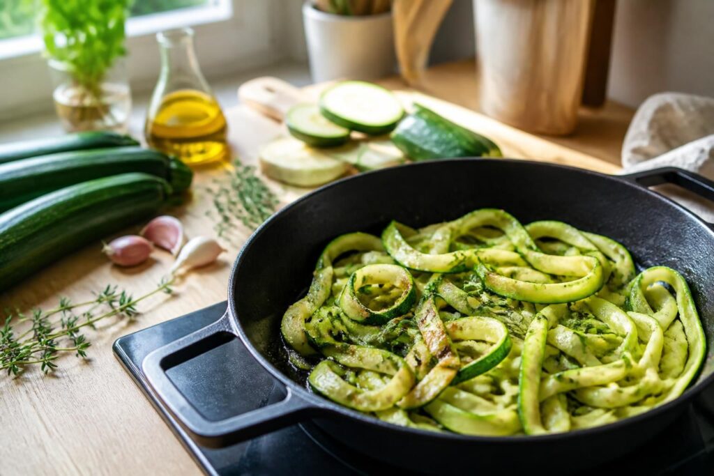 découvrez notre recette simple et rapide de tagliatelles de courgettes à la poêle, une astuce légère pour cuisiner sainement sans compromis sur le goût.