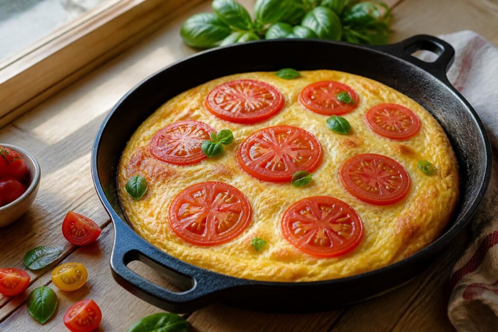 découvrez notre recette simple et rapide d'omelette espagnole à la tomate, parfaite pour un repas savoureux et coloré qui ravira vos papilles.