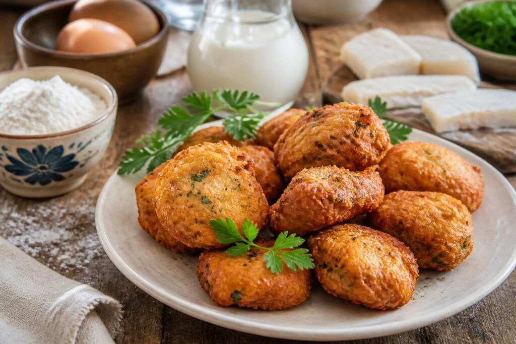 découvrez la recette traditionnelle des pataniscas de bacalhau, ces délicieux beignets portugais au goût savoureux, parfaits pour un apéritif ou un repas convivial.