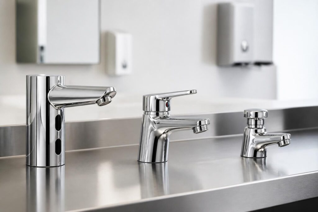découvrez comment choisir la robinetterie delabie idéale parmi tempomatic, tempomix et tempostop pour répondre à vos besoins en performance et économie d'eau.