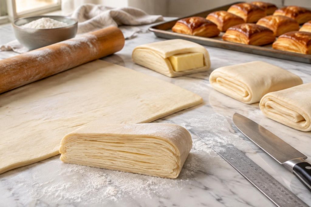découvrez le feuilletage inversé : recette détaillée, étapes clés et techniques inspirées de michalak et conticini pour une pâte légère et croustillante.