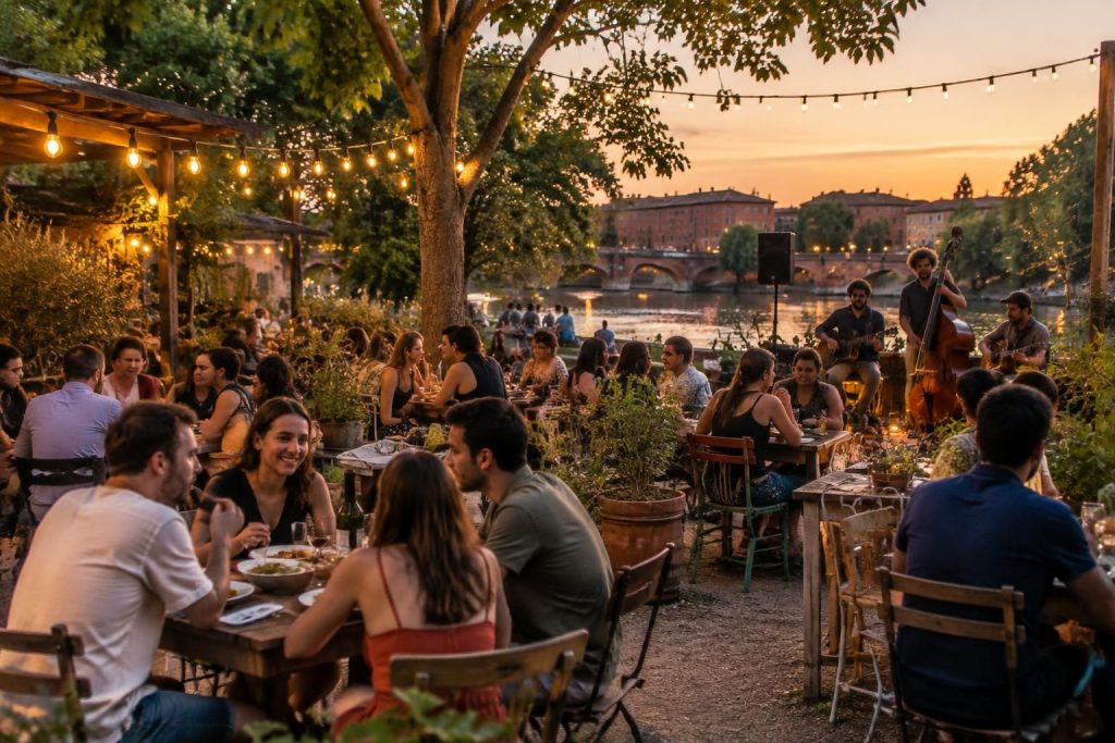 découvrez la guinguette racine à toulouse, dans le quartier saint-cyprien : un lieu convivial où profiter d’une belle ambiance et d’événements festifs.