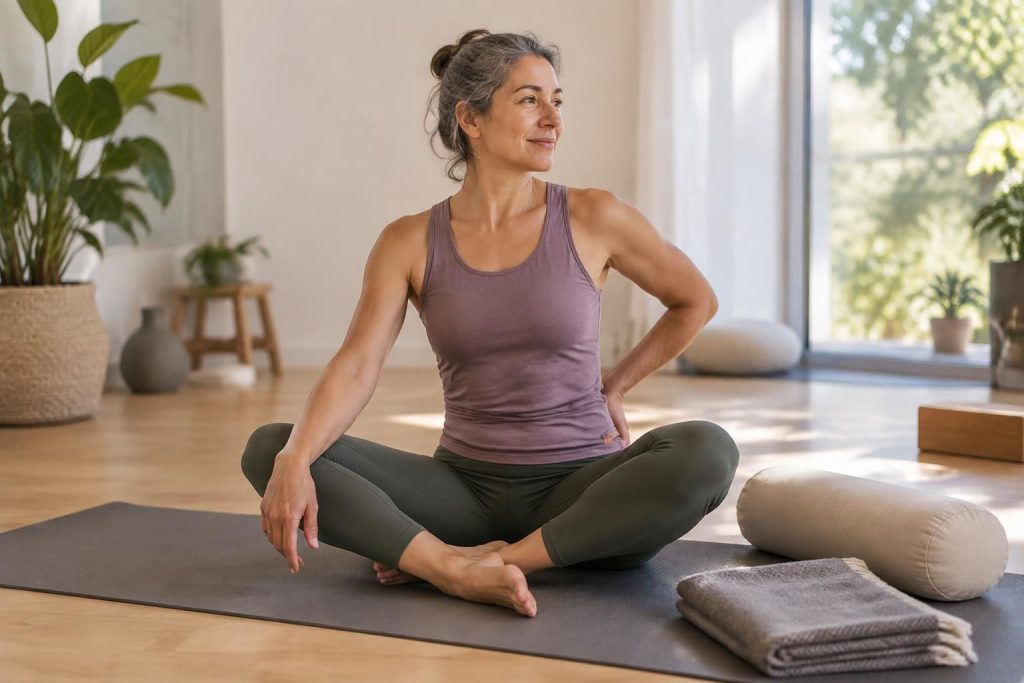 hanches bloquées : découvrez les causes possibles, les gestes pour soulager la gêne et des exercices de yoga adaptés pour retrouver de la mobilité.