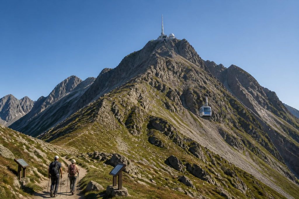 découvrez le pic du midi depuis la mongie : informations sur l'altitude, le téléphérique, les activités et conseils pratiques pour préparer votre visite inoubliable dans les pyrénées.