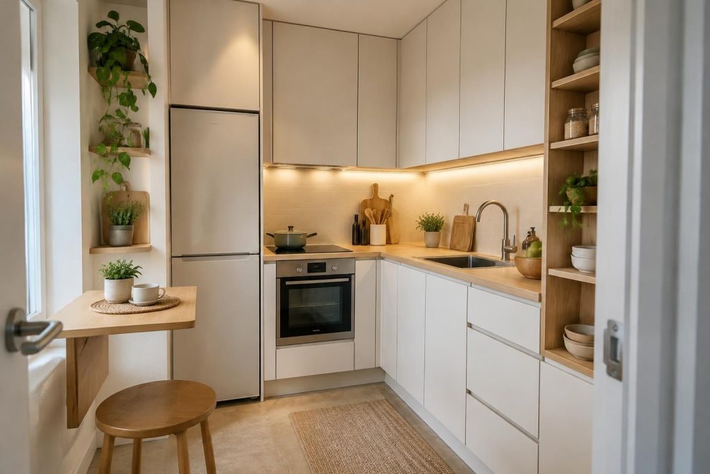 Aménagement petite cuisine 4m2 : idées et plans pour optimiser l’espace