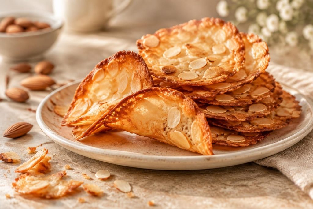 découvrez une recette facile de biscuits tuiles aux amandes : fins, dorés et délicieusement croustillants, parfaits pour accompagner café ou dessert.