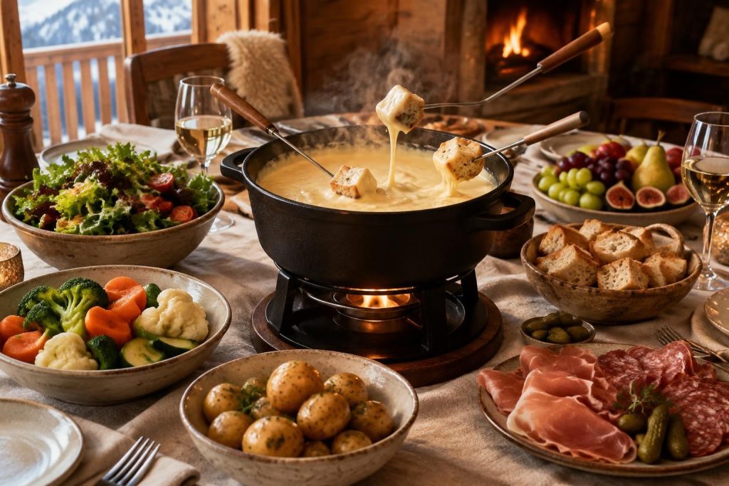 découvrez quoi servir avec une fondue savoyarde : accompagnements, légumes et idées gourmandes pour composer un repas savoureux et équilibré.